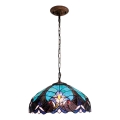 BRILAGI - Tiffany vitrážový lustr na řetězu CORAL 1xE27/60W/230V pr. 40 cm