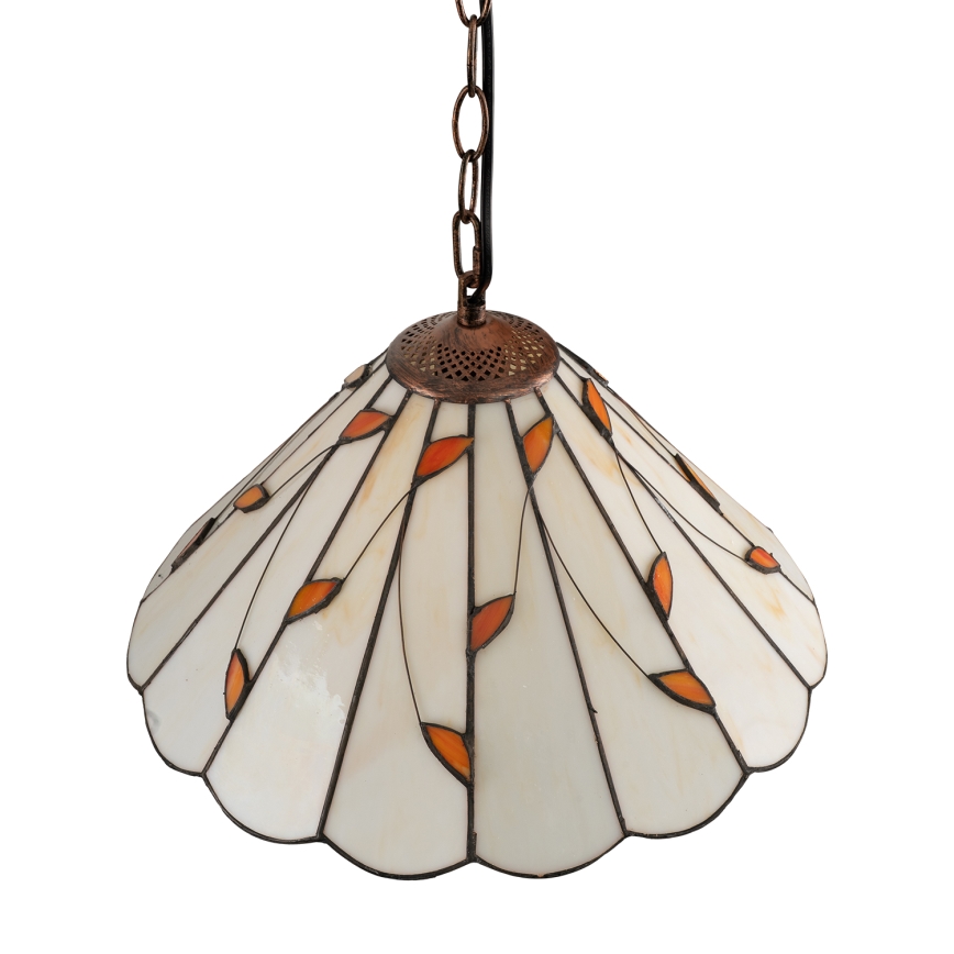 Brilagi - Tiffany vitrážový lustr na řetězu FOLIA 1xE27/60W/230V pr. 40 cm