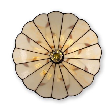 Brilagi - Tiffany vitrážový lustr na řetězu FOLIA 1xE27/60W/230V pr. 40 cm