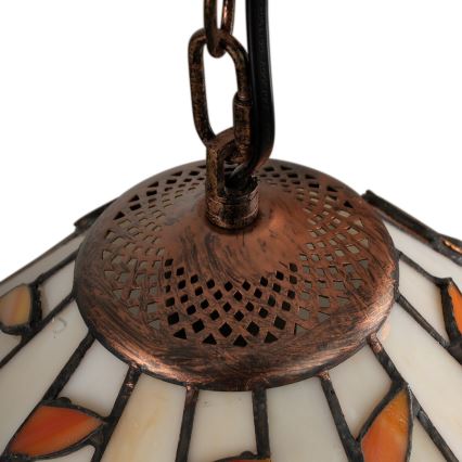 Brilagi - Tiffany vitrážový lustr na řetězu FOLIA 1xE27/60W/230V pr. 40 cm
