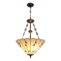 Brilagi - Tiffany vitrážový lustr na řetězu FOLIA 3xE27/60W/230V pr. 50 cm