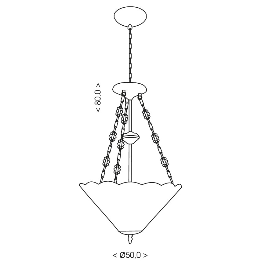 Brilagi - Tiffany vitrážový lustr na řetězu FOLIA 3xE27/60W/230V pr. 50 cm