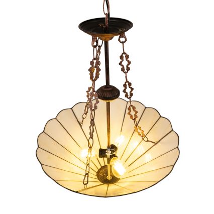 Brilagi - Tiffany vitrážový lustr na řetězu FOLIA 3xE27/60W/230V pr. 50 cm
