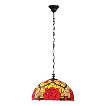 Brilagi - Tiffany vitrážový lustr na řetězu GARLAN 2xE27/60W/230V