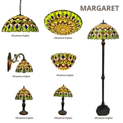 Brilagi - Tiffany vitrážový lustr na řetězu MARGARET 2xE27/60W/230V