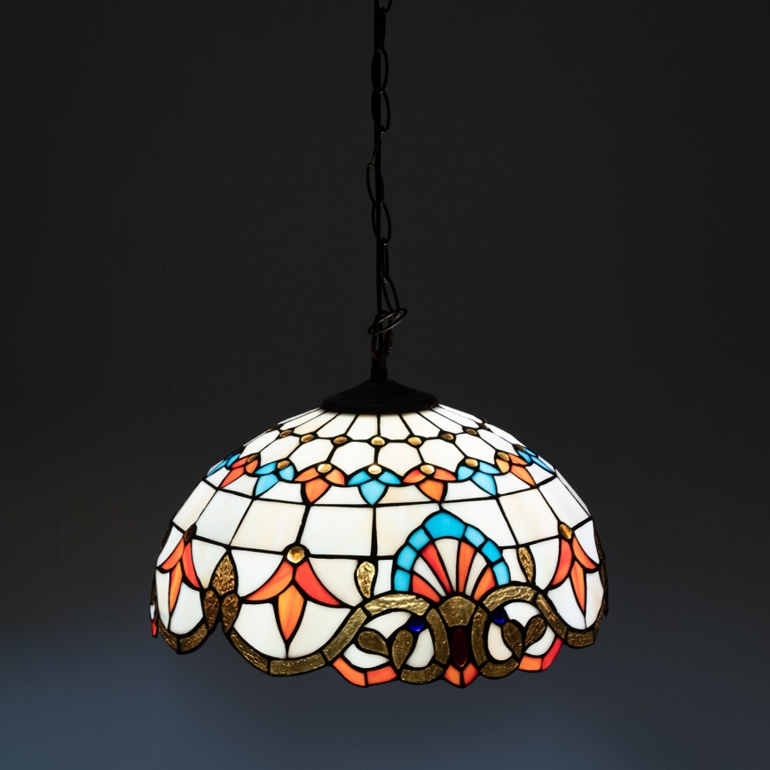 Brilagi - Tiffany vitrážový lustr na řetězu MIRABELLA 1xE27/60W/230V pr. 40 cm