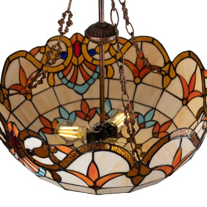 Brilagi - Tiffany vitrážový lustr na řetězu MIRABELLA 3xE27/60W/230V pr. 50 cm
