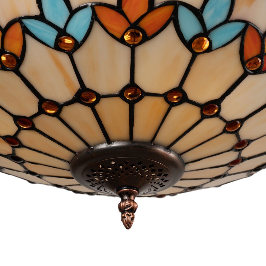 Brilagi - Tiffany vitrážový lustr na řetězu MIRABELLA 3xE27/60W/230V pr. 50 cm