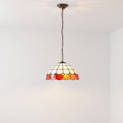 Brilagi - Tiffany vitrážový lustr na řetězu SIENNA 1xE27/60W/230V pr. 40 cm