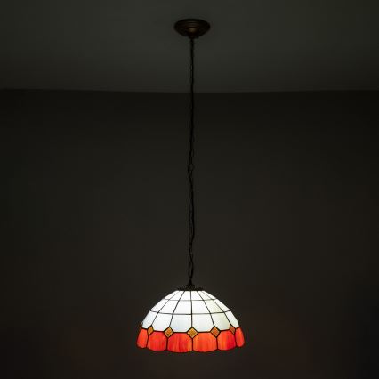 Brilagi - Tiffany vitrážový lustr na řetězu SIENNA 1xE27/60W/230V pr. 40 cm