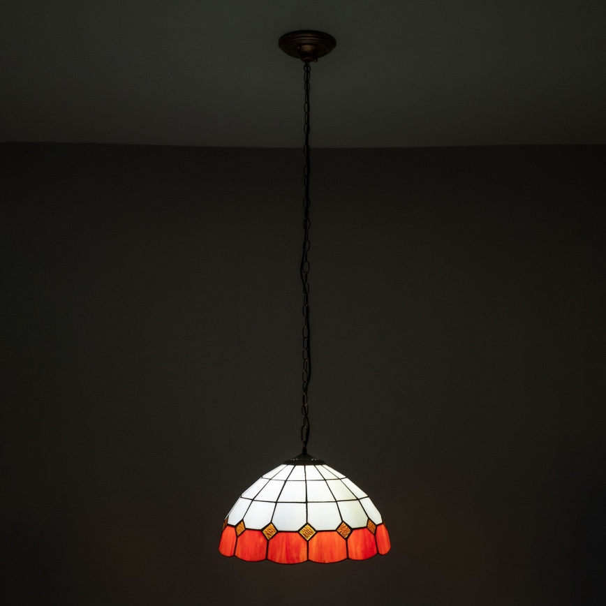 Brilagi - Tiffany vitrážový lustr na řetězu SIENNA 1xE27/60W/230V pr. 40 cm