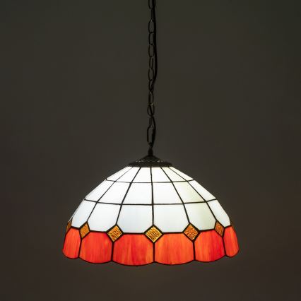 Brilagi - Tiffany vitrážový lustr na řetězu SIENNA 1xE27/60W/230V pr. 40 cm