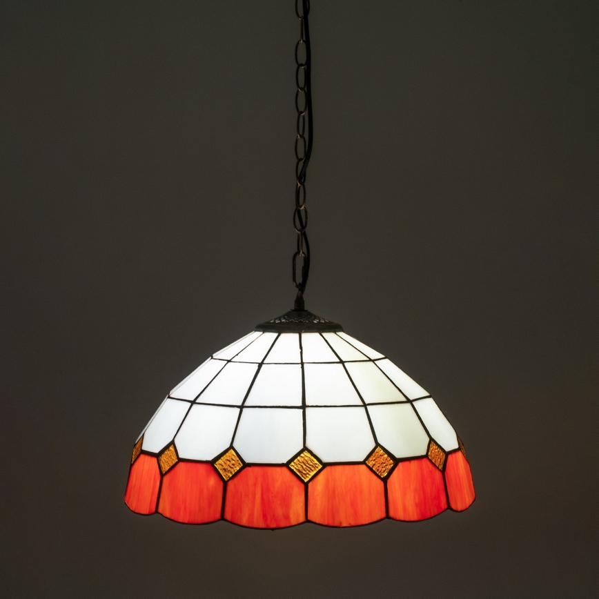 Brilagi - Tiffany vitrážový lustr na řetězu SIENNA 1xE27/60W/230V pr. 40 cm