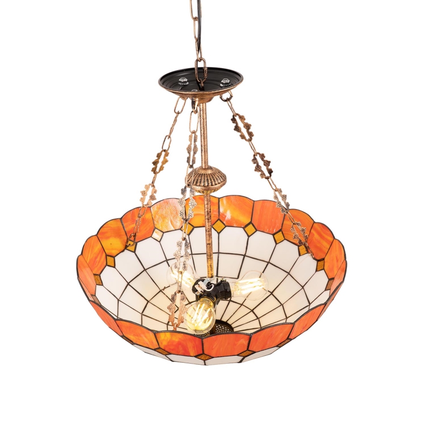 Brilagi - Tiffany vitrážový lustr na řetězu SIENNA 3xE27/60W/230V pr. 50 cm