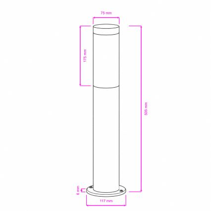 BRILAGI - Venkovní lampa ELIA 1xE27/20W/230V IP44 50 cm antracit