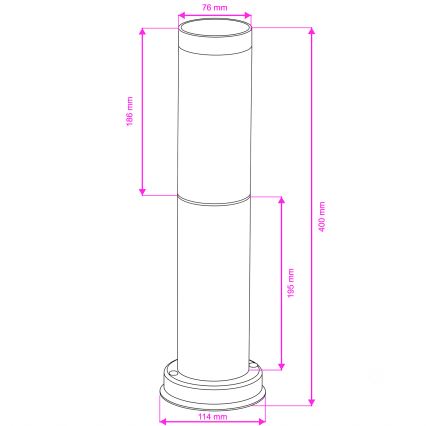 Brilagi - Venkovní lampa NOVA 1xE27/15W/230V 40 cm IP44 hnědá