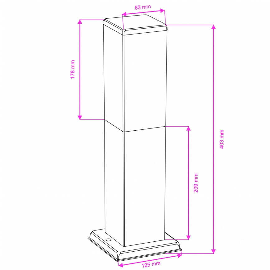 Brilagi - Venkovní lampa NOVA 1xE27/15W/230V 40 cm IP44 hnědá