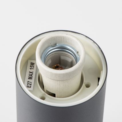 Brilagi - Venkovní lampa se 2 zásuvkami SCHUKO NOVA 1xE27/15W/230V 40 cm IP44 antracit