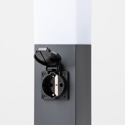 Brilagi - Venkovní lampa se 2 zásuvkami SCHUKO NOVA 1xE27/15W/230V 40 cm IP44 antracit