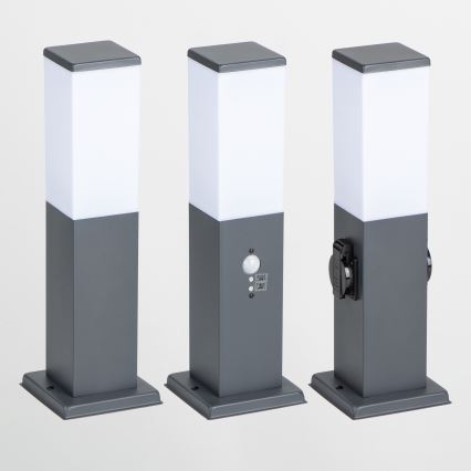 Brilagi - Venkovní lampa se 2 zásuvkami SCHUKO NOVA 1xE27/15W/230V 40 cm IP44 antracit