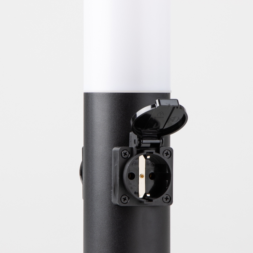 Brilagi - Venkovní lampa se 2 zásuvkami SCHUKO NOVA 1xE27/15W/230V 40 cm IP44 černá