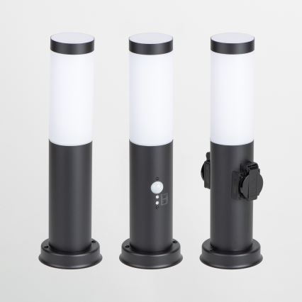 Brilagi - Venkovní lampa se 2 zásuvkami SCHUKO NOVA 1xE27/15W/230V 40 cm IP44 černá
