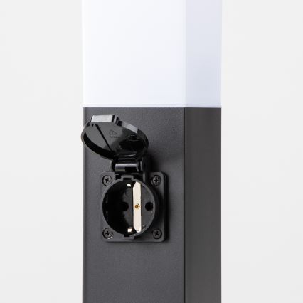 Brilagi - Venkovní lampa se 2 zásuvkami SCHUKO NOVA 1xE27/15W/230V 40 cm IP44 černá