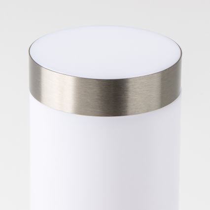 Brilagi - Venkovní lampa se 2 zásuvkami SCHUKO NOVA 1xE27/15W/230V 40 cm IP44 matný chrom