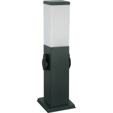 Brilagi - Venkovní lampa se 2 zásuvkami SCHUKO 1xE27/15W/230V 40 cm IP44 antracit