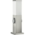 Brilagi - Venkovní lampa se 2 zásuvkami SCHUKO 1xE27/15W/230V 40 cm IP44 matný chrom