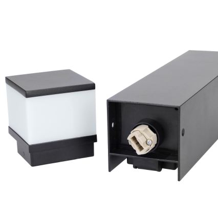 Brilagi - Venkovní lampa se 2 zásuvkami SCHUKO 1xG9/11W/230V IP44 černá