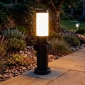 Brilagi - Venkovní lampa se 2 zásuvkami SCHUKO NOVA 1xE27/15W/230V 40 cm IP44 černá