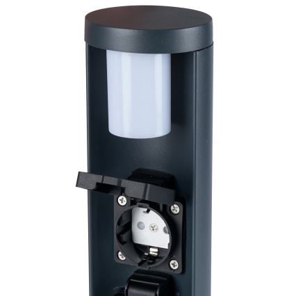 Brilagi - Venkovní lampa se 2 zásuvkami SCHUKO PILLAR 1xG9/11W/230V IP44 antracit