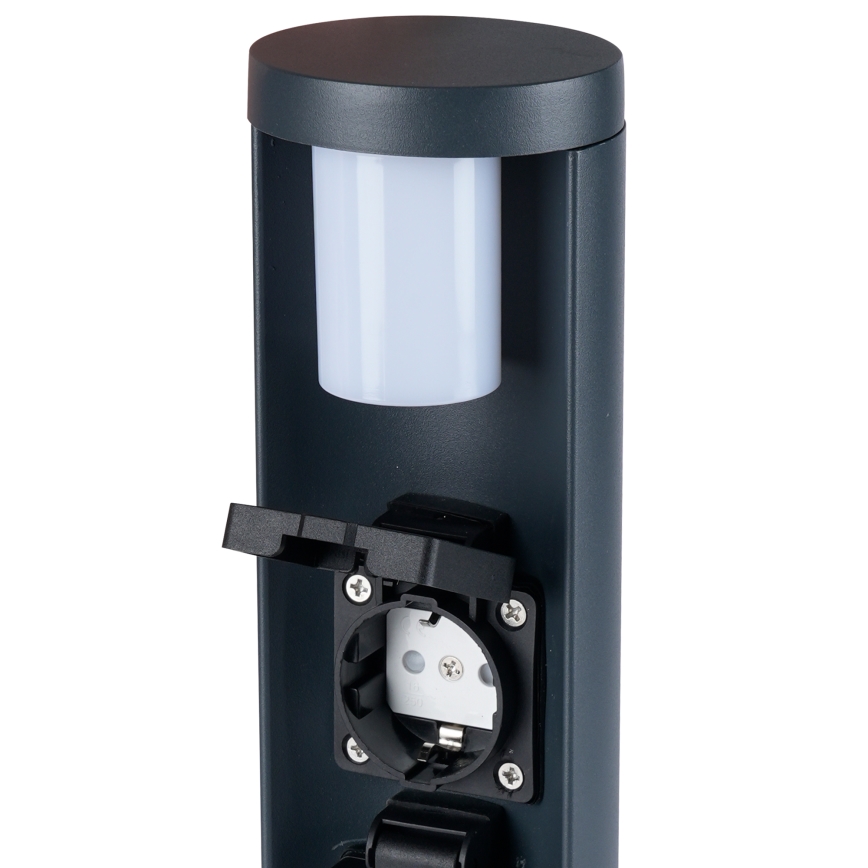 Brilagi - Venkovní lampa se 2 zásuvkami SCHUKO PILLAR 1xG9/11W/230V IP44 antracit