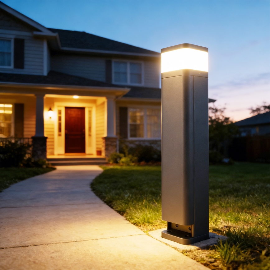 Brilagi - Venkovní lampa se 2 zásuvkami SCHUKO PILLAR 1xG9/11W/230V IP44 antracit