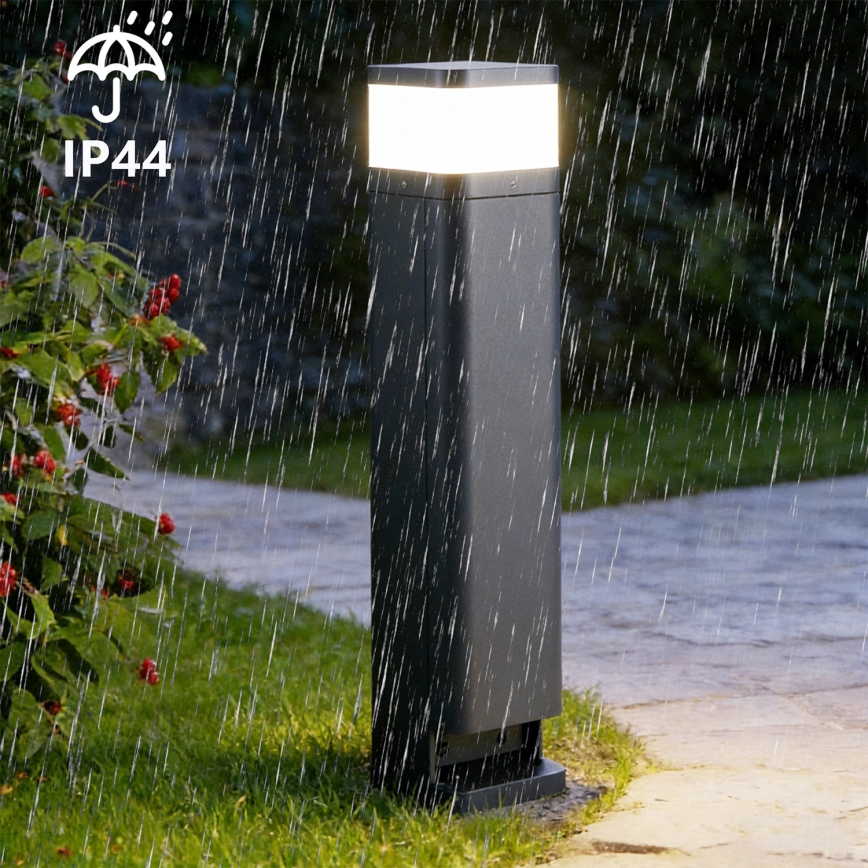 Brilagi - Venkovní lampa se 2 zásuvkami SCHUKO PILLAR 1xG9/11W/230V IP44 antracit