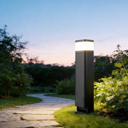Brilagi - Venkovní lampa se 2 zásuvkami SCHUKO PILLAR 1xG9/11W/230V IP44 antracit