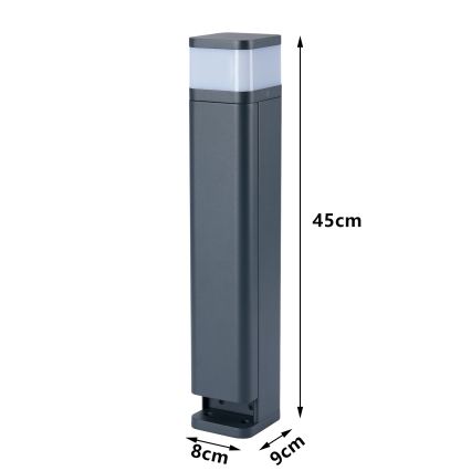 Brilagi - Venkovní lampa se 2 zásuvkami SCHUKO PILLAR 1xG9/11W/230V IP44 antracit