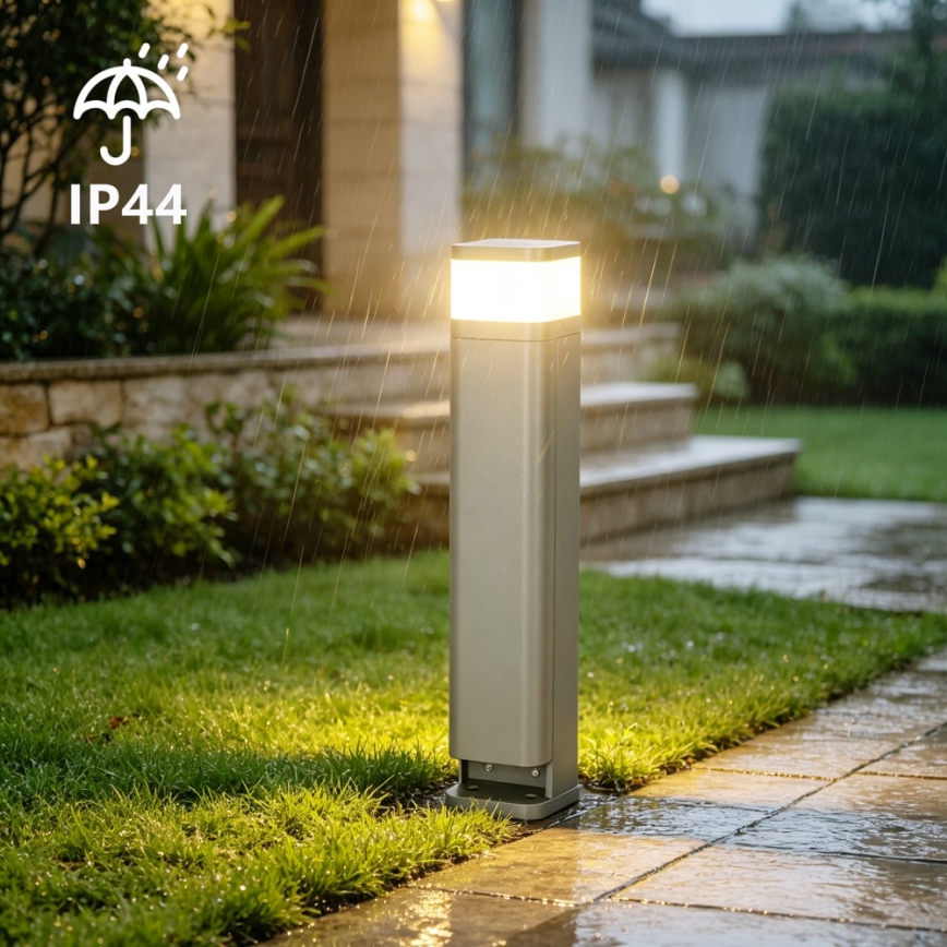 BRILAGI - Venkovní lampa se 2 zásuvkami SCHUKO PILLAR 1xG9/11W/230V IP44 šedá