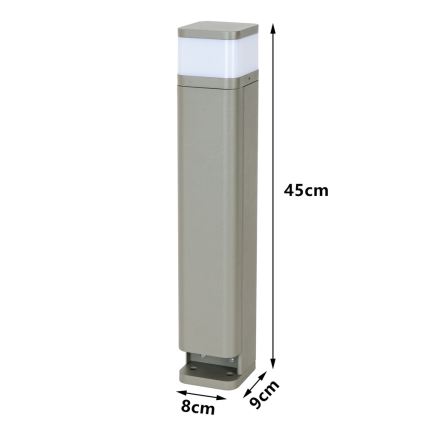 BRILAGI - Venkovní lampa se 2 zásuvkami SCHUKO PILLAR 1xG9/11W/230V IP44 šedá