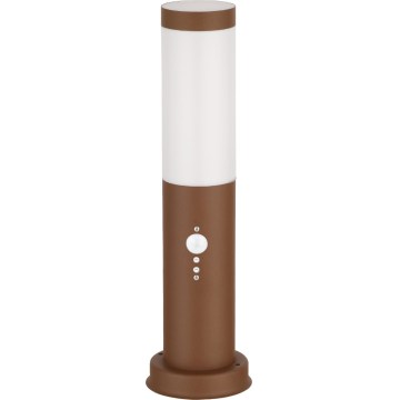 Brilagi - Venkovní lampa se senzorem 1xE27/15W/230V 40 cm IP44 hnědá