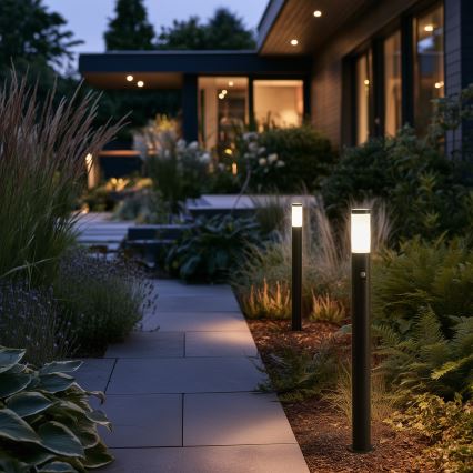 BRILAGI - Venkovní lampa se senzorem pohybu ELIA 1xE27/20W/230V IP44 100 cm antracit