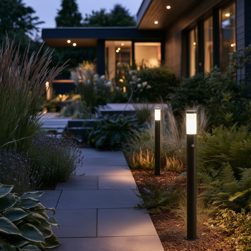 BRILAGI - Venkovní lampa se senzorem pohybu ELIA 1xE27/20W/230V IP44 100 cm antracit
