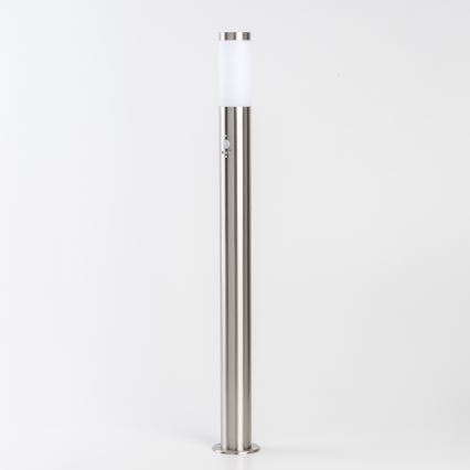 BRILAGI - Venkovní lampa se senzorem pohybu ELIA 1xE27/20W/230V IP44 100 cm matný chrom