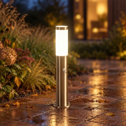 BRILAGI - Venkovní lampa se senzorem pohybu ELIA 1xE27/20W/230V IP44 50 cm matný chrom