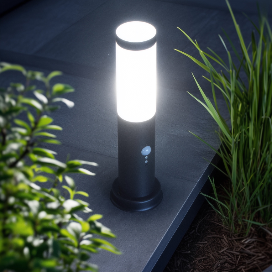 Brilagi - Venkovní lampa se senzorem NOVA 1xE27/15W/230V 40 cm IP44 černá