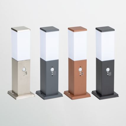 Brilagi - Venkovní lampa se senzorem NOVA 1xE27/15W/230V 40 cm IP44 hnědá