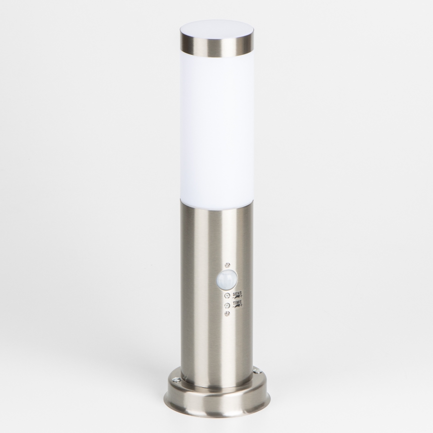 Brilagi - Venkovní lampa se senzorem NOVA 1xE27/15W/230V 40 cm IP44 matný chrom