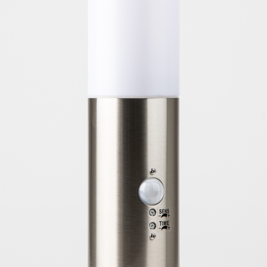 Brilagi - Venkovní lampa se senzorem NOVA 1xE27/15W/230V 40 cm IP44 matný chrom
