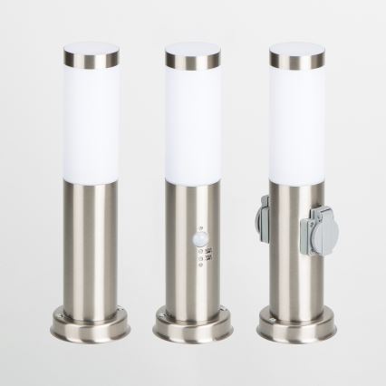 Brilagi - Venkovní lampa se senzorem NOVA 1xE27/15W/230V 40 cm IP44 matný chrom